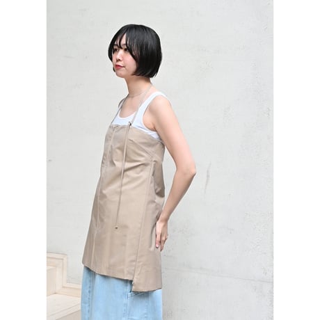 KAYLE“COTTON TWILL ZIPPED SHORT DRESS”