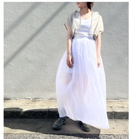 AMOMENTO SHEER JERSEY DRESS