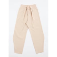 accordion “RING LACE UP PANTS”