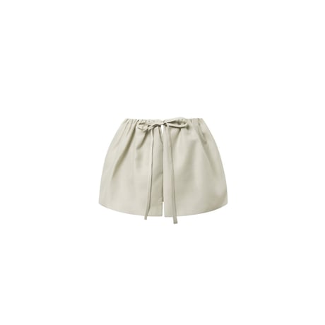 AMOMENTO SHIRRING ORGANZA BELT SKIRT
