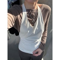 AMOMENTO “Jersey Halter Neck Top”