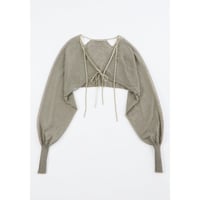 accordion“ SHEER SHORT CARDIGAN”