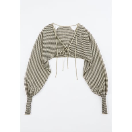 accordion“ SHEER SHORT CARDIGAN”