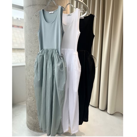 AMOMENTO SHEER JERSEY DRESS