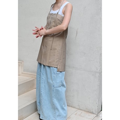 KAYLE“COTTON TWILL ZIPPED SHORT DRESS”