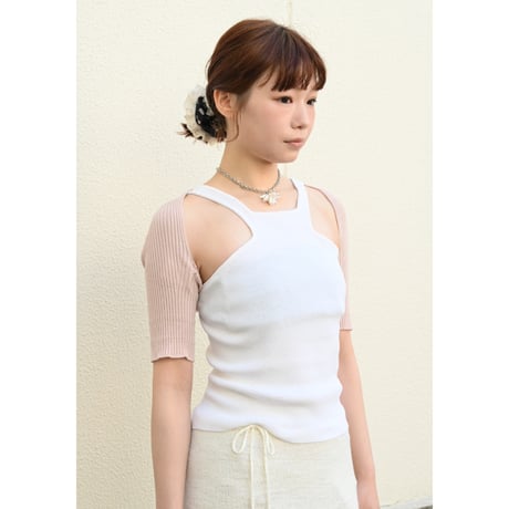kayle “washi knit tank top”（khaki）