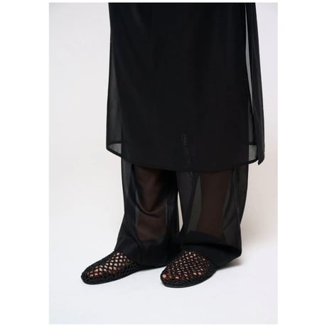 AMOMENTO “Sheer Layered Pants”