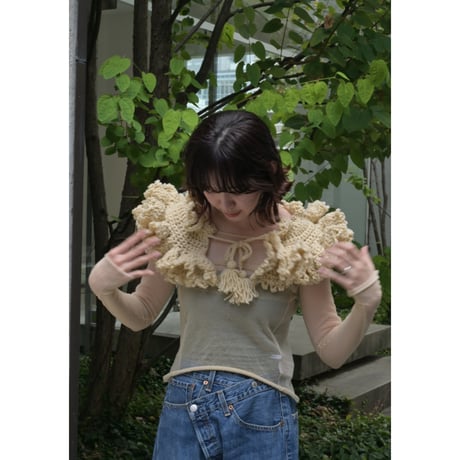 FUMIE＝TANAKA “knit frill neck”