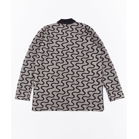 ACCORDION  “SHINY WAVY PATTERN KNIT SHIRT”