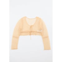 accordion “CLEAR WAVING BORDER CARDIGAN”