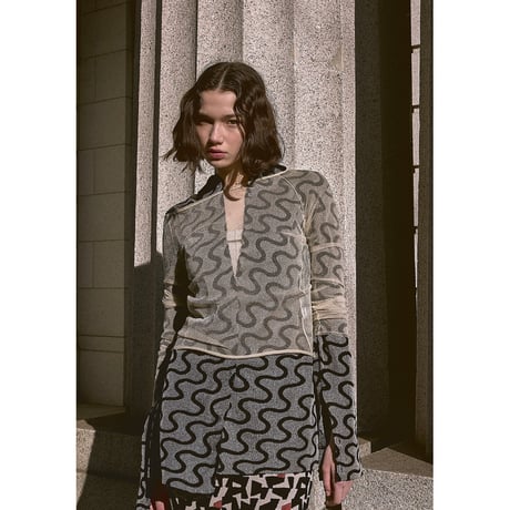 ACCORDION “ SHINY SHEER PULLOVER”
