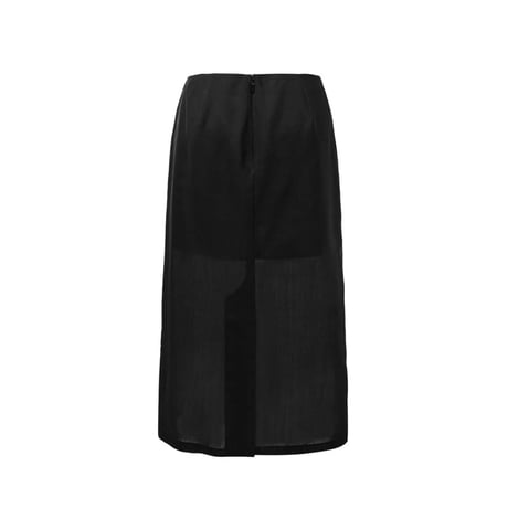 AMOMENTO  sheer maxi long skirt