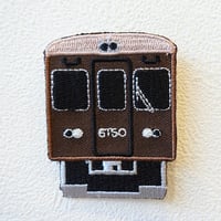 【ワッペン】電車・ブラウン