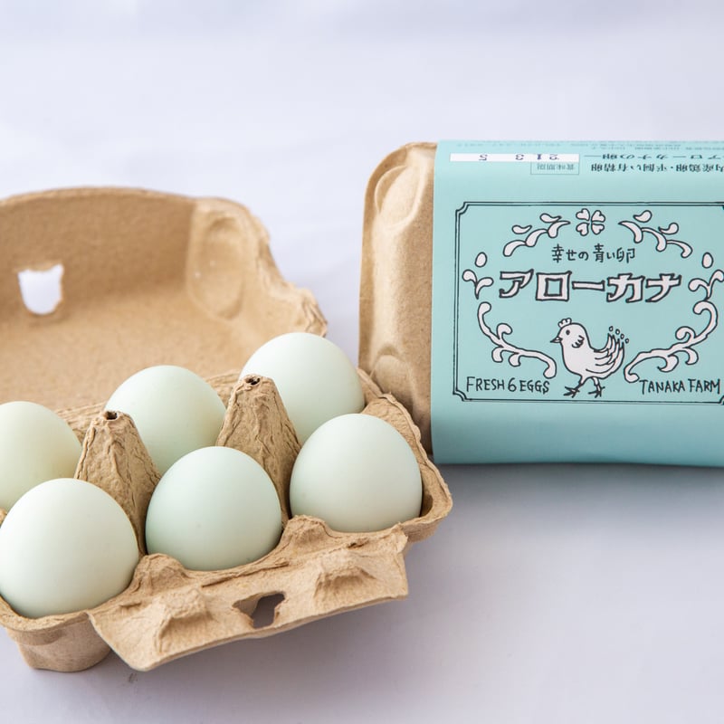 平飼い有精卵 アローカナの卵 6個入り2パック | TANAKAFARM STORE