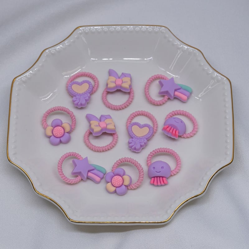 キッズヘアゴム10P ゆめかわクラゲ 〔KK0100JF〕 | KISSry STORES店