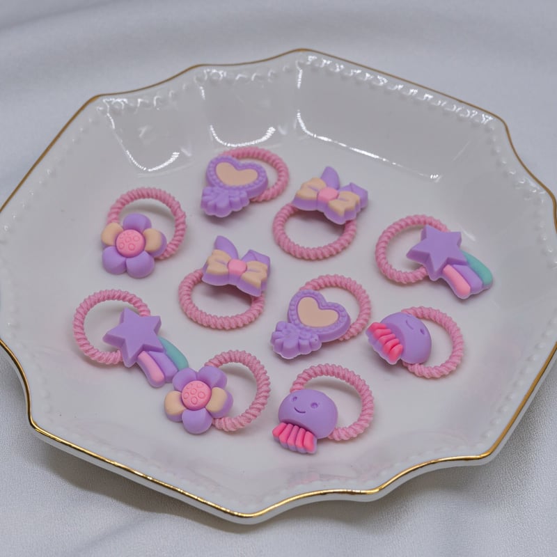 ヘアゴム No.119 モノクロ桜香水瓶のヘアゴム | E.C&Life