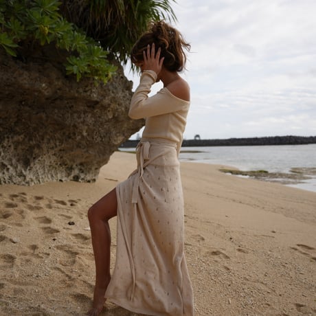 【Fog】Cotton  knit wrap skirt