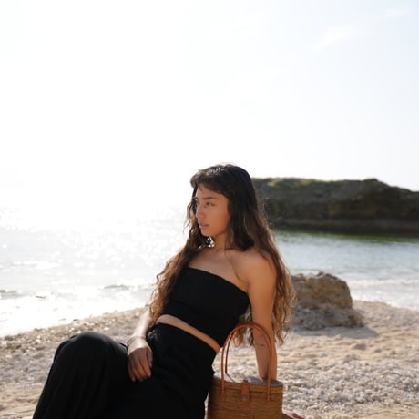 【Lily】Shirring bare Top