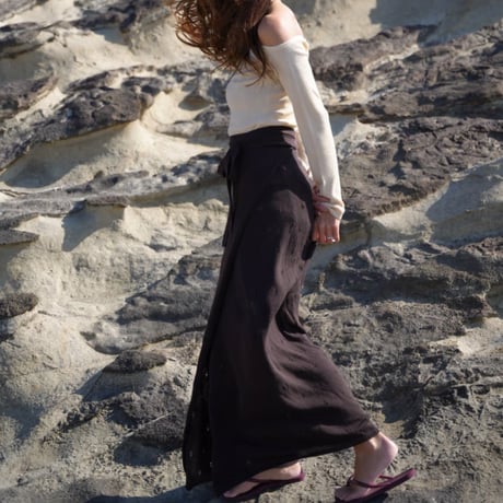 【Fog】Cotton  knit wrap skirt