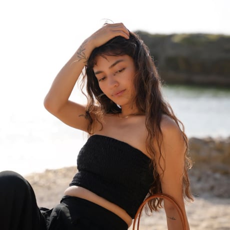 【Lily】Shirring bare Top