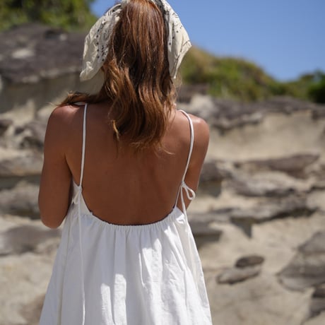 【Sol】Linen Pad in mini dress