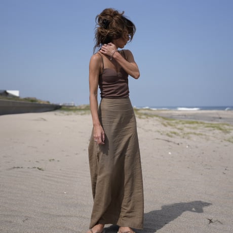 【Rolla】Linen flare skirt