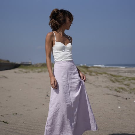 【Rolla】Linen flare skirt