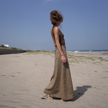 【Rolla】Linen flare skirt
