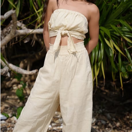 【Theo】Linen wide pants