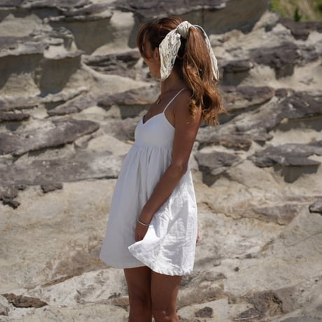 【Sol】Linen Pad in mini dress
