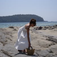 【Rosie】Pad in linen square one-piece