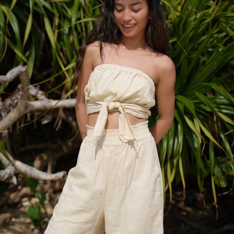 【Theo】Linen wide pants