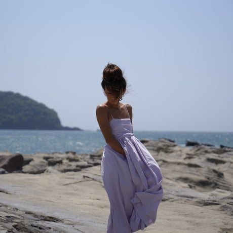 【Rosie】Pad in linen square one-piece