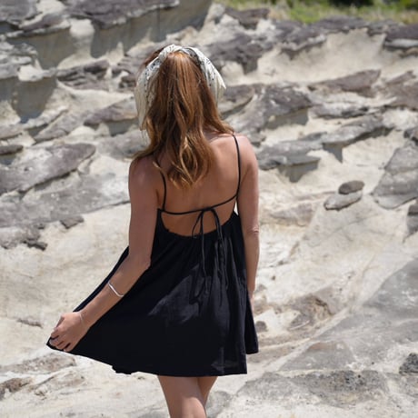 【Sol】Linen Pad in mini dress