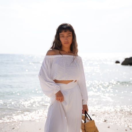 【Soil】rayon high-waist pants