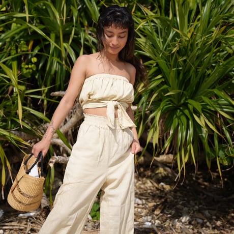 【Theo】Linen wide pants