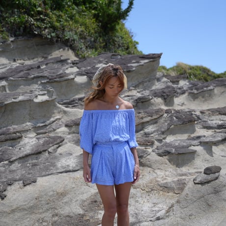 【Pua】Reyon Crinkle  short pants