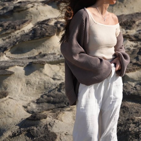 【Liz】Volume Cotton  knit  cardigan