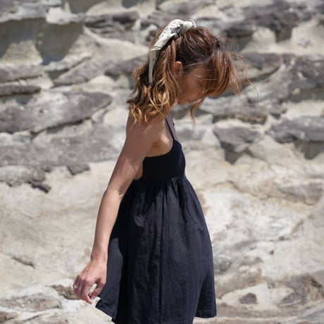 【Sol】Linen Pad in mini dress