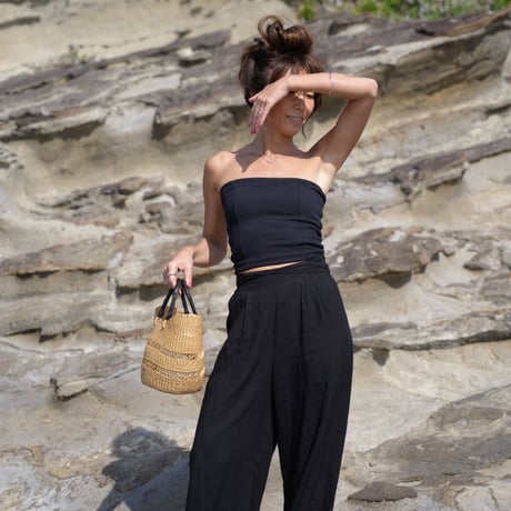 【Soil】rayon high-waist pants