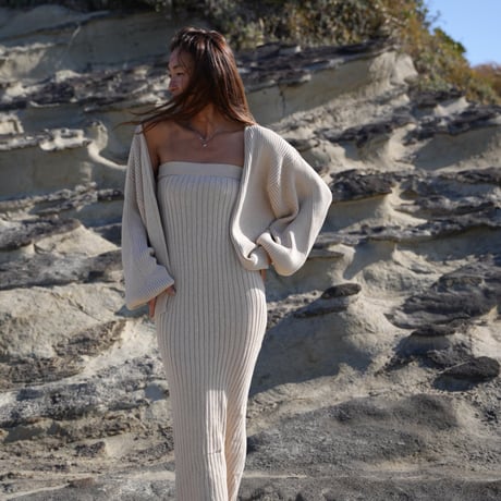 【Liz】Volume Cotton  knit  cardigan