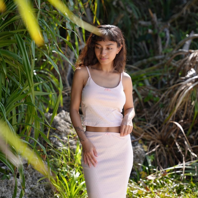 Salty and seaパッド付きロングキャミワンピース ベビーピンク Kylie】Pad in cami | Salty×SEA Swim