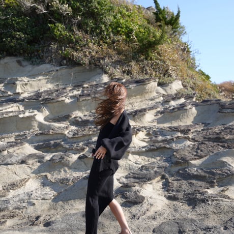【Lyla】Cotton Rib knit  bare one-piece