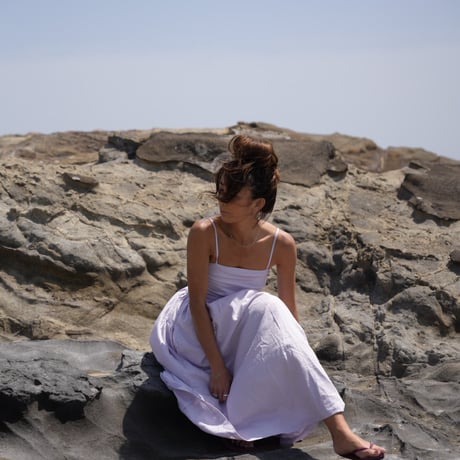 【Rosie】Pad in linen square one-piece