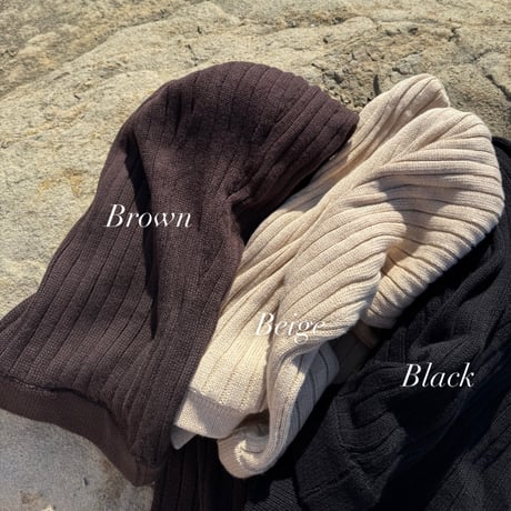 【Lyla】Cotton Rib knit  bare one-piece