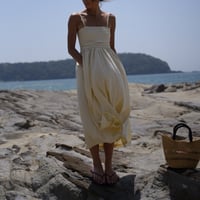 【Rosie】Pad in linen square one-piece