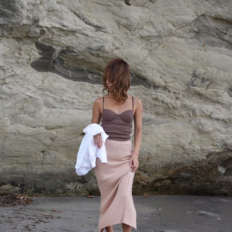 【Lyla】Cotton Rib knit  skirt