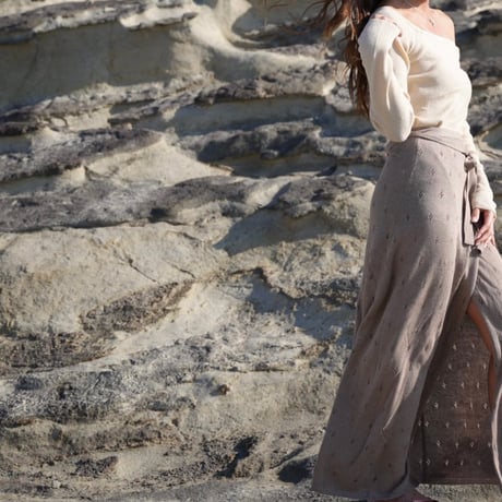 【Fog】Cotton  knit wrap skirt