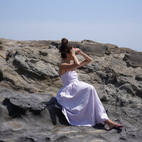 【Rosie】Pad in linen square one-piece