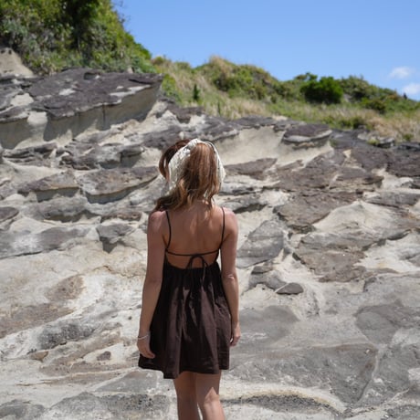 【Sol】Linen Pad in mini dress
